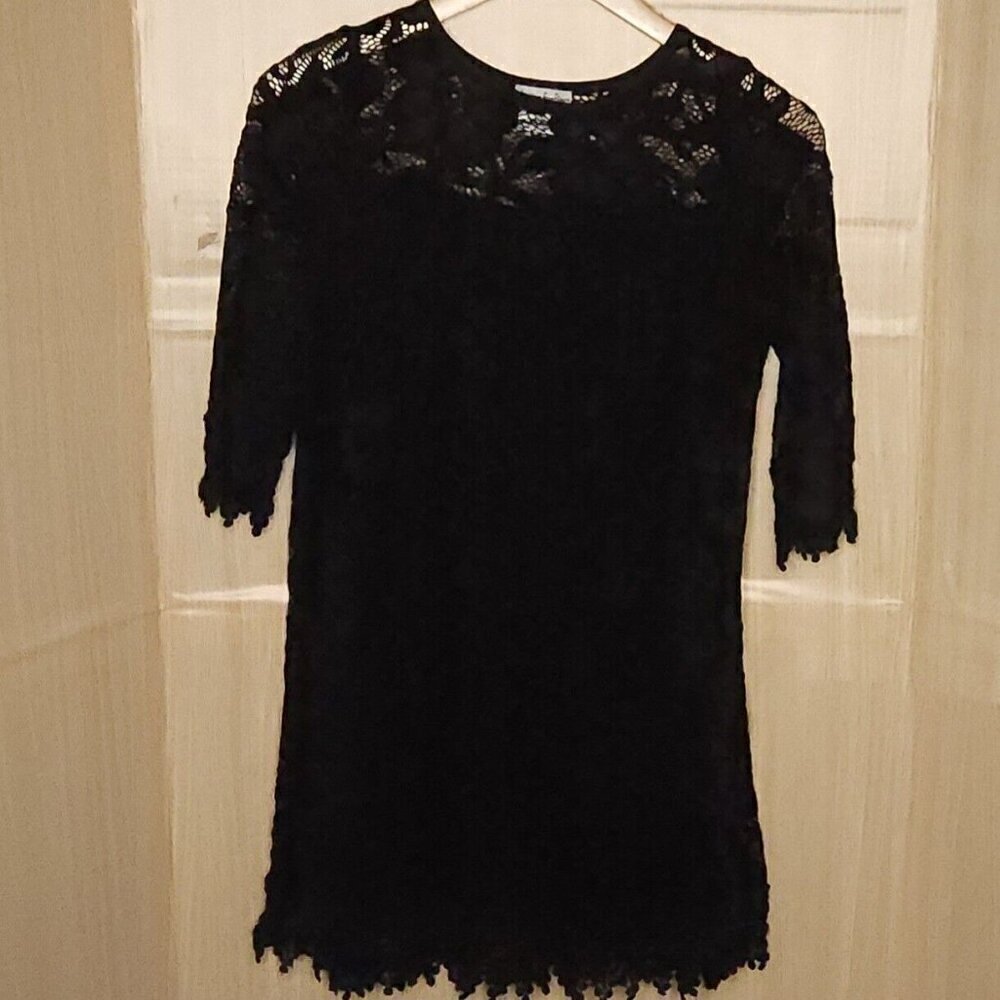 Chasing Fireflies Girls Black Lace Dress